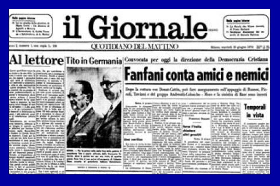 Accadde oggi - 25 Giugno 1974 - Nasce "il Giornale" di Montanelli