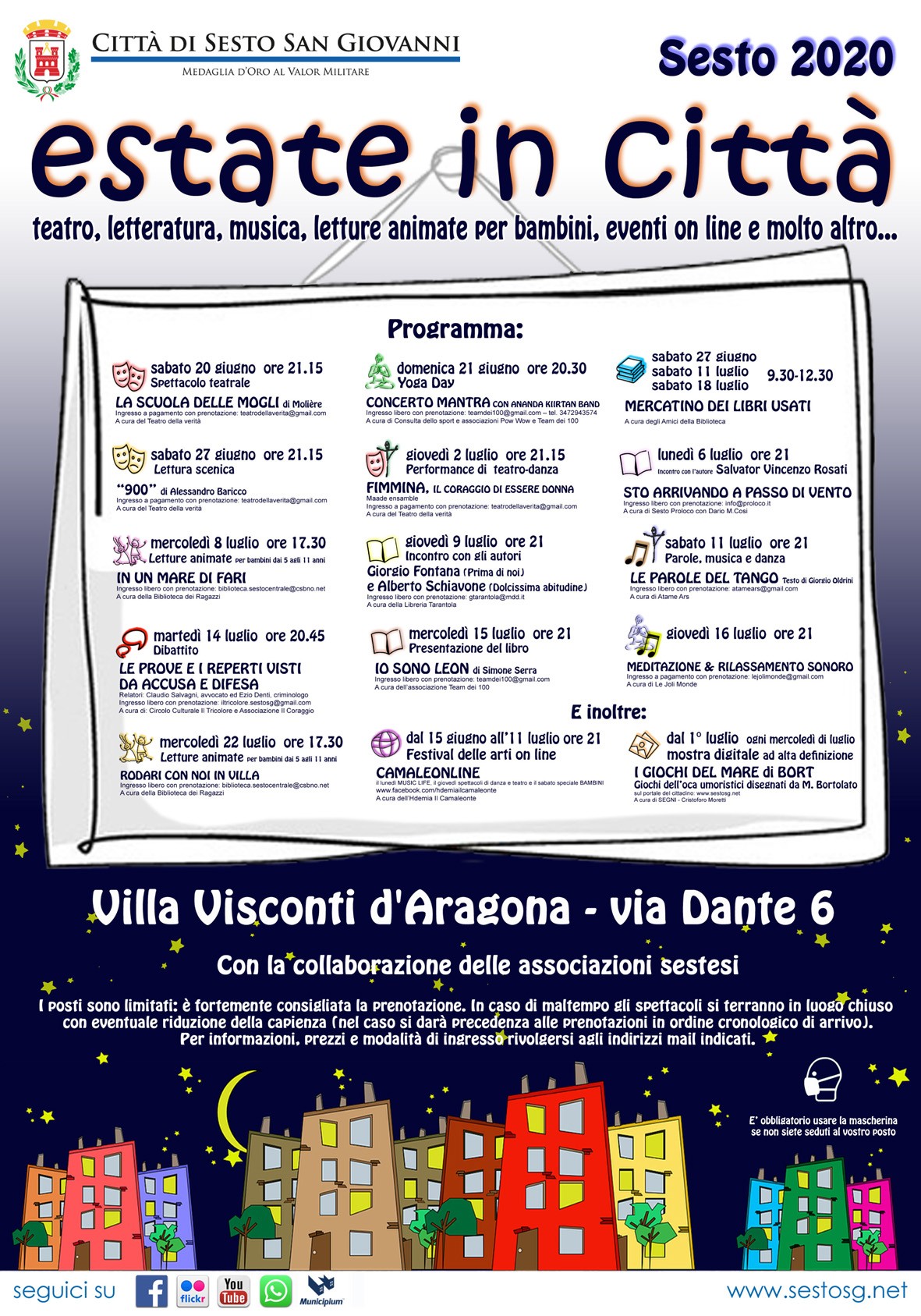 Sesto - Cultura al via il palinsesto "Estate in Città"