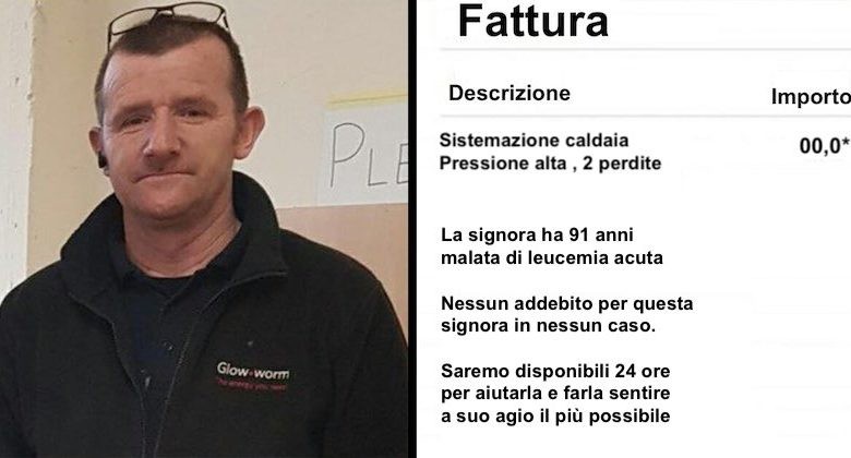 Idraulico dal cuore d’oro - la sua fattura fa il giro del mondo