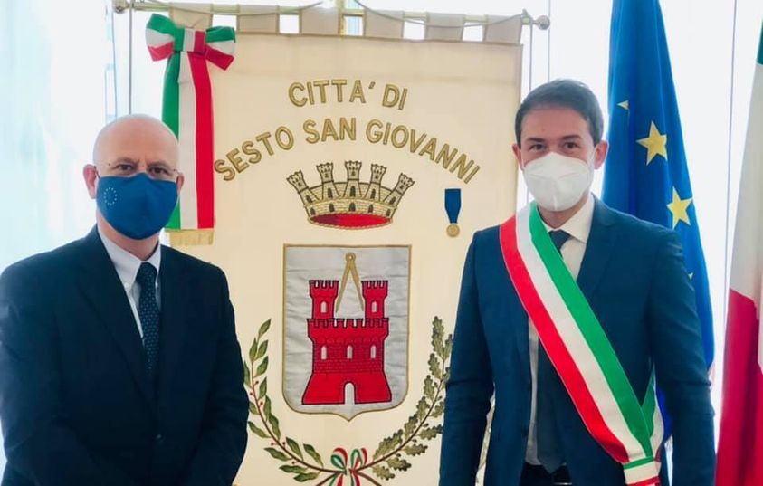 Sesto - IL SINDACO DI STEFANO RICEVE IN COMUNE IL QUESTORE DI MILANO PETRONZI