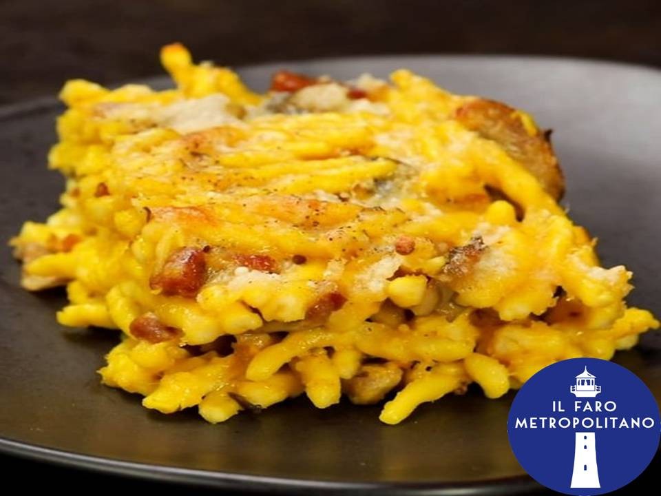 	TROFIE ALLO ZAFFERANO CON FUNGHI PROVOLA E PANCETTA-18 APRILE 2021
