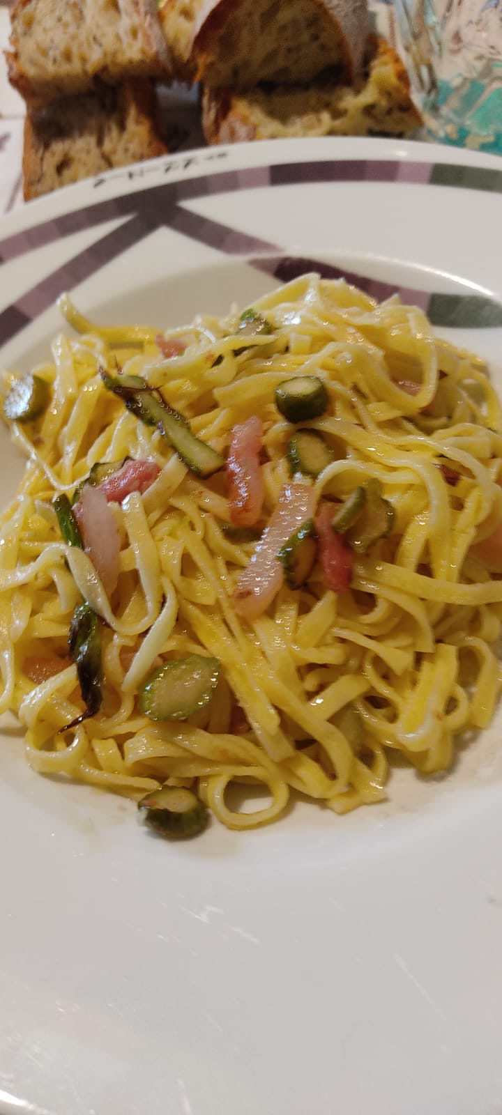 IN CUCINA CON ARSELIO: Tagliolini guanciale asparagi menta e pecorino