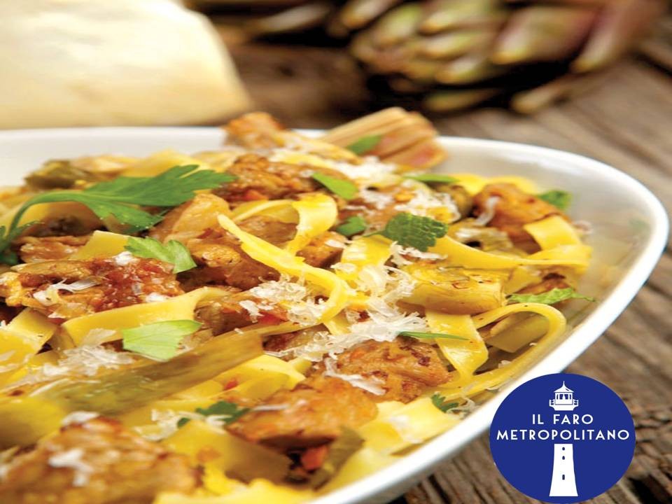 La stagionalita’ nel piatto - 01 aprile 2020-Tagliatelle con maiale e carciofi