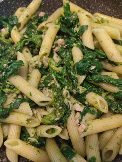 penne con cima di rapa e tonno