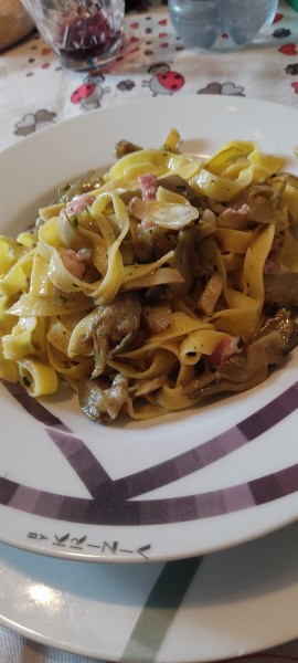 IN CUCINA CON ARSELIO:  Tagliatelle carciofi e guanciale x2