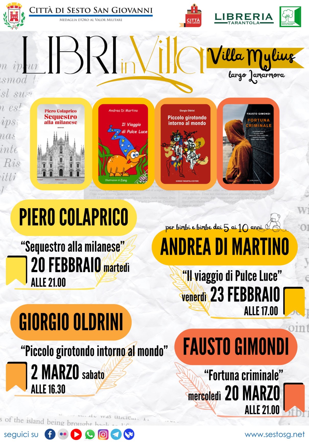 Rassegna Letteraria da martedì 20 febbraio
