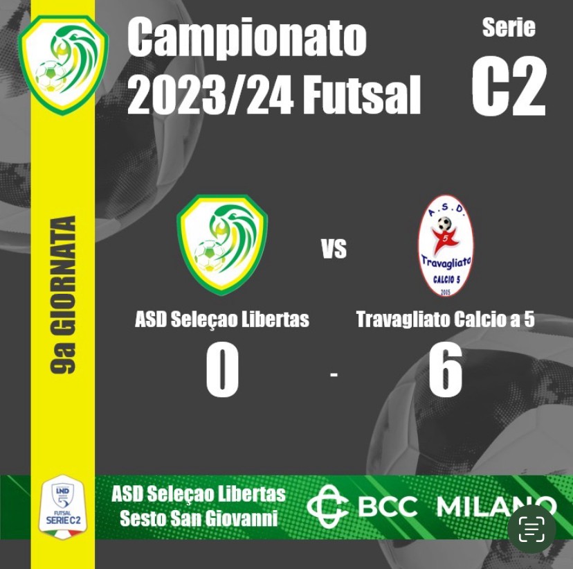 Seleçao Libertas Calcio a 5 campionato FIGC C2 9a giornata