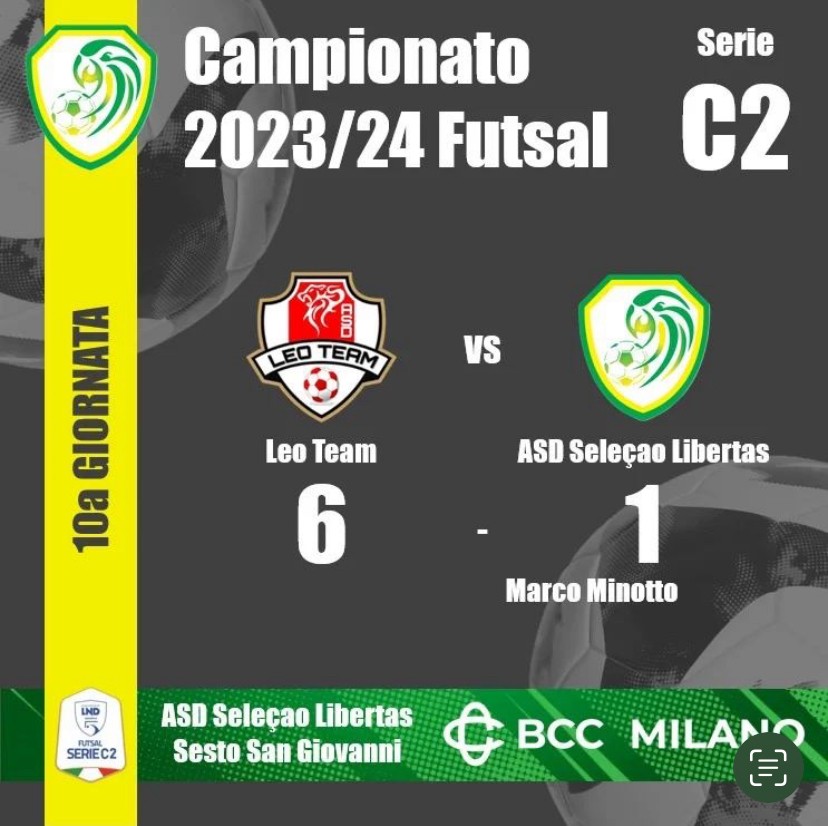 Seleçao Libertas Calcio a 5 campionato FIGC C2 10a giornata